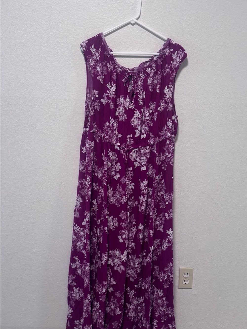 EUC torrid Berry Floral Challis Slit Maxi Dress - Size 3 - Picture 4 of 12